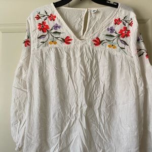 Embroidered top